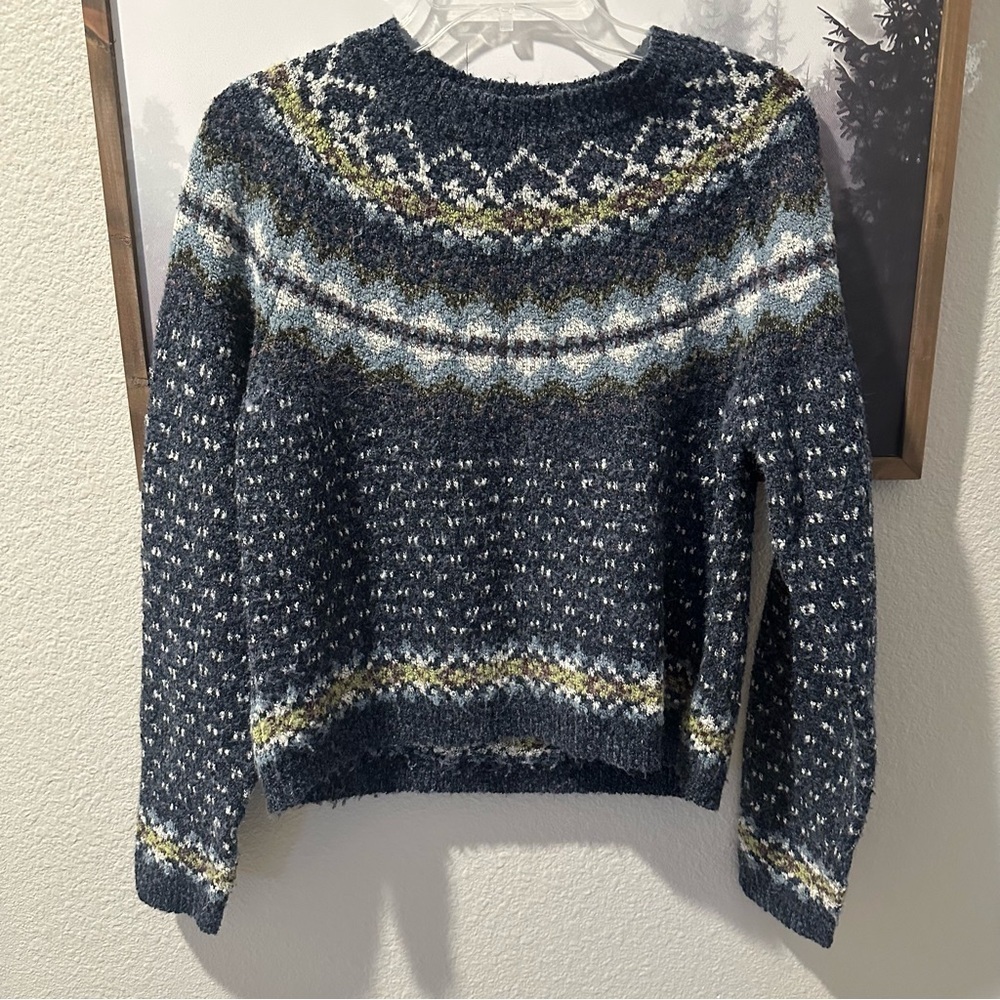 Arizona Jean Co Fair Isle Knit Sweater Women’s Small | Soft Textured Pullover - Picture 2 of 10